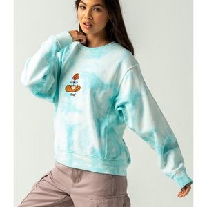 OBEY Warden Tie Dye Womens Crew Sweatshirt